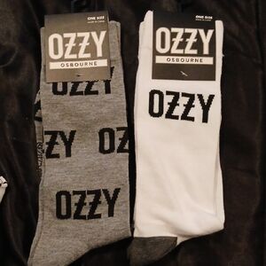 Gray and White Men's Socks